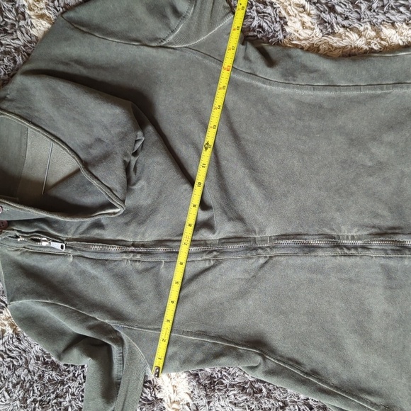 Bloom Fashion Distressed Asymmetrical Zip Cowl Neck Moto Sweater Jacket Size L - Picture 10 of 12